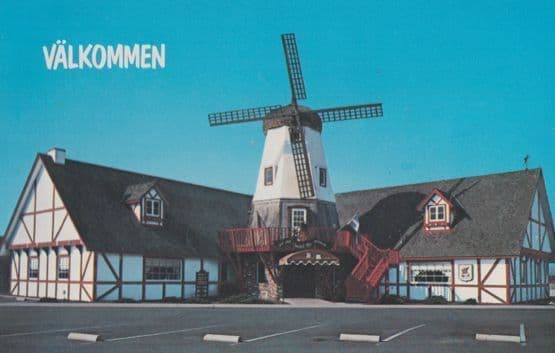 Swedish Mill Restaurant Welcome Smorgasborg Kingsburg Fresno County Postcard