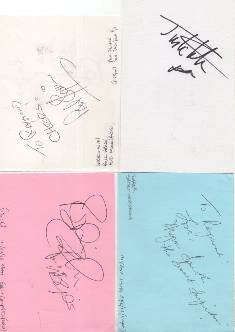 Sweet Inspiration R&B Group UB40 Bill Haley 4x Hand Signed Page s