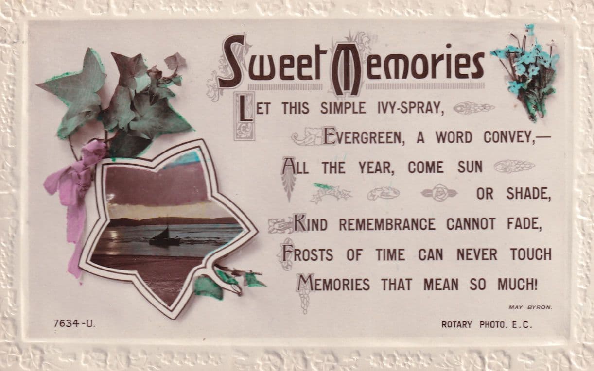 Sweet Memories May Byron Antique Real Photo Postcard