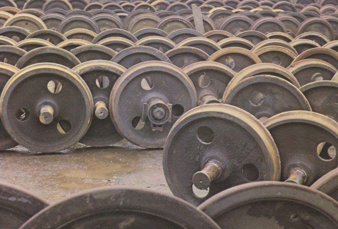 Swindon Works Railway Wheel Shop in 1978 Train Museum Postcard