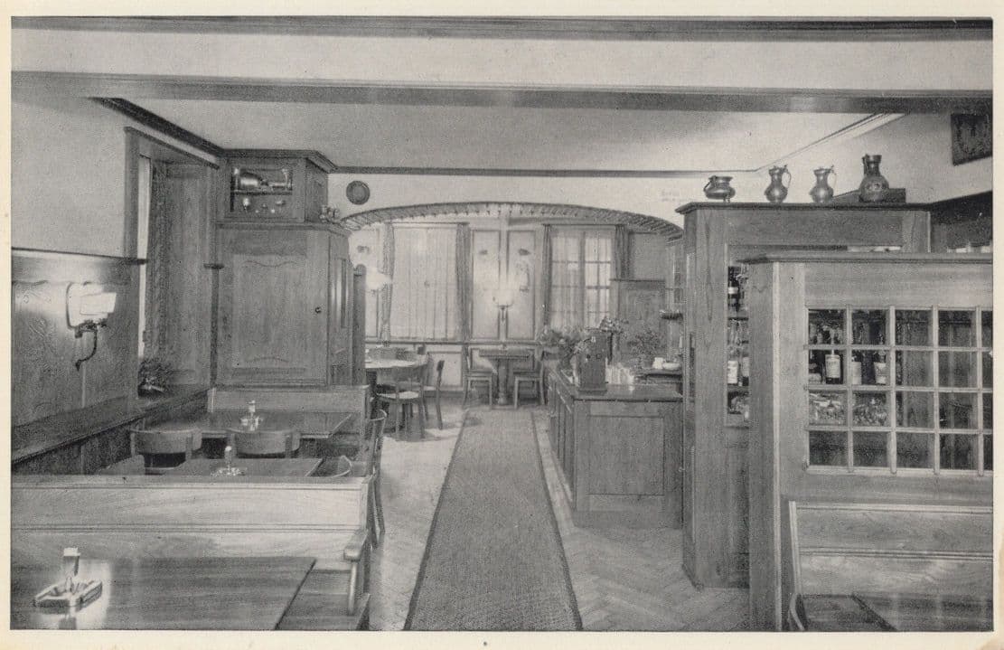 Switzerland Cafe Restaurant Guntern Real Photo Postcard