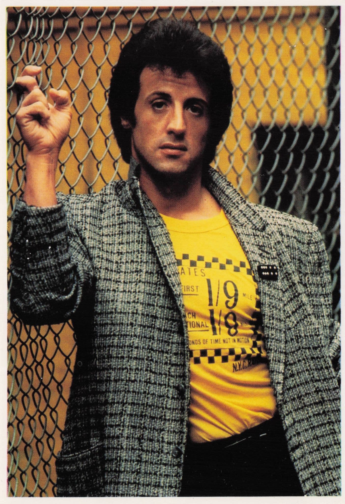 Sylvester Stallone Vintage Rhinestone Rare Film London Photo Postcard