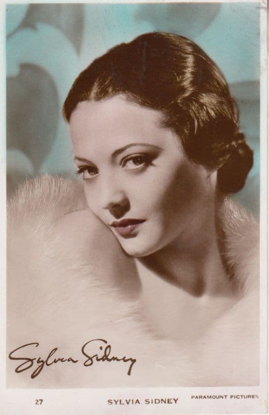 Sylvia Sidney Signed Photo Postcard