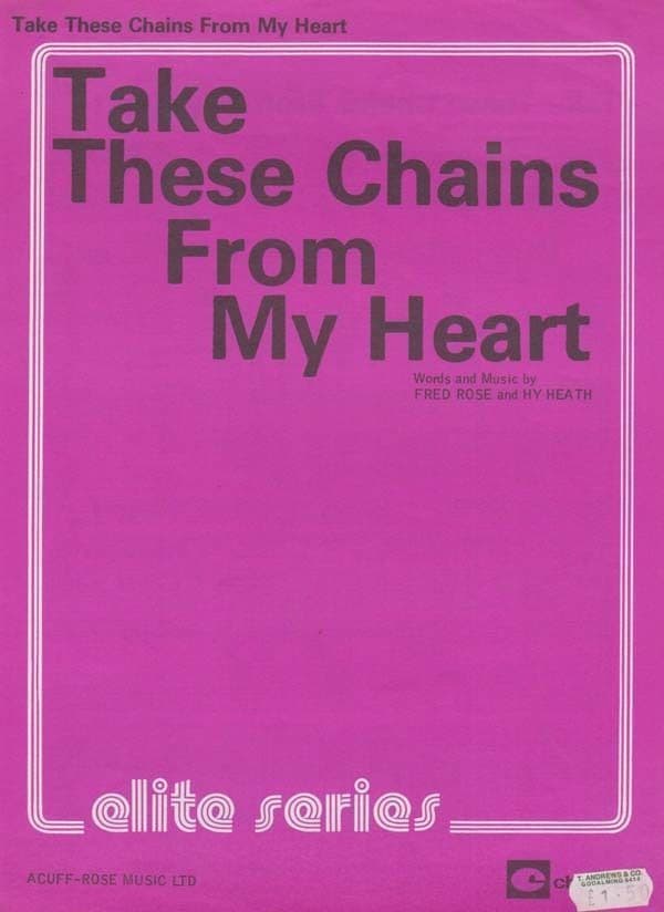 Take These Chains From My Heart Ray Charles 1970s Sheet Music