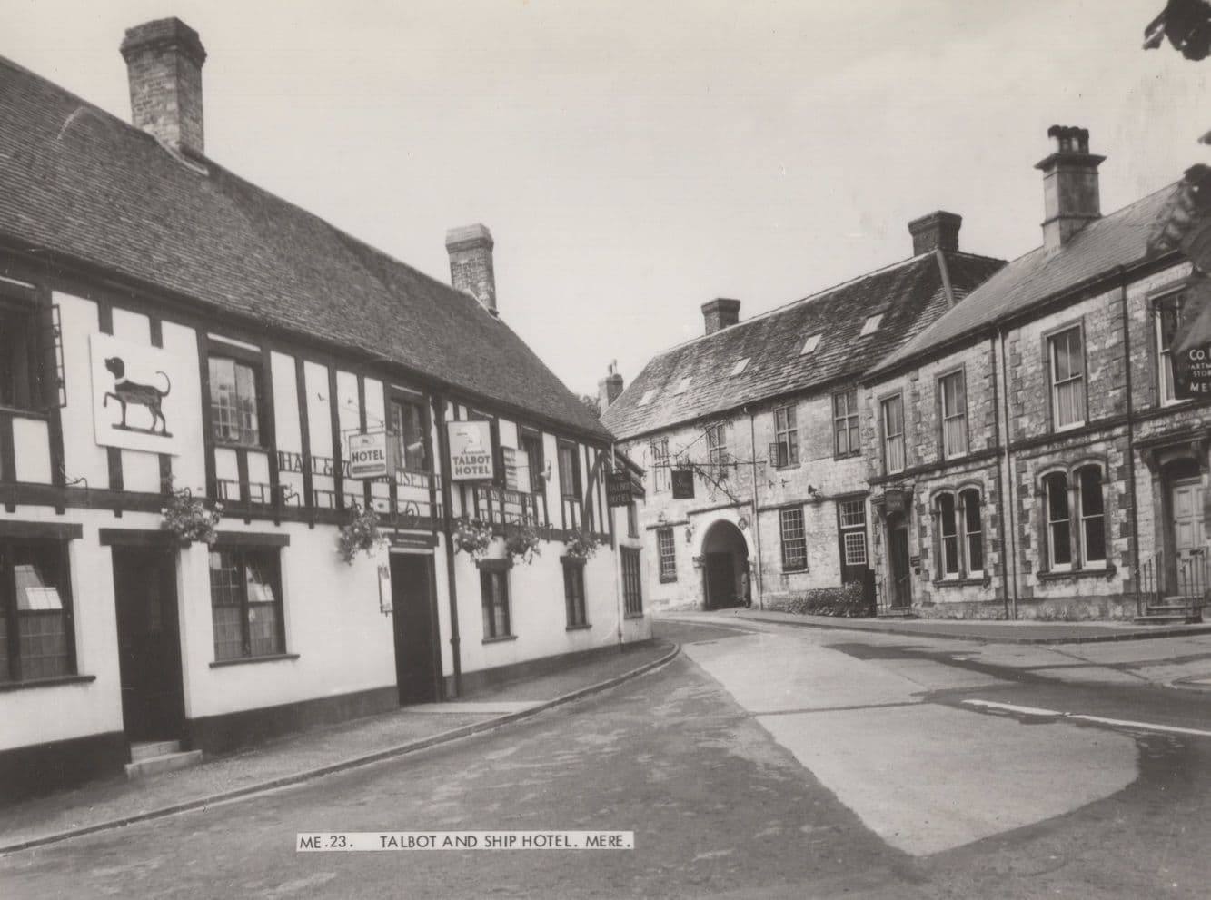 Talbot Hotel Mere Wiltshire Real Photo Postcard