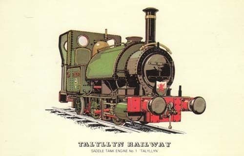 Taltyllyn Railway Saddle Tank Engine 1 Train Postcard