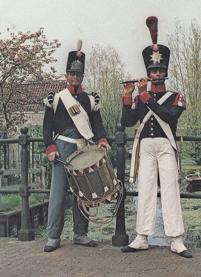 Tamboer Der Nationale Militie 1815 Uniform Dutch War Postcard