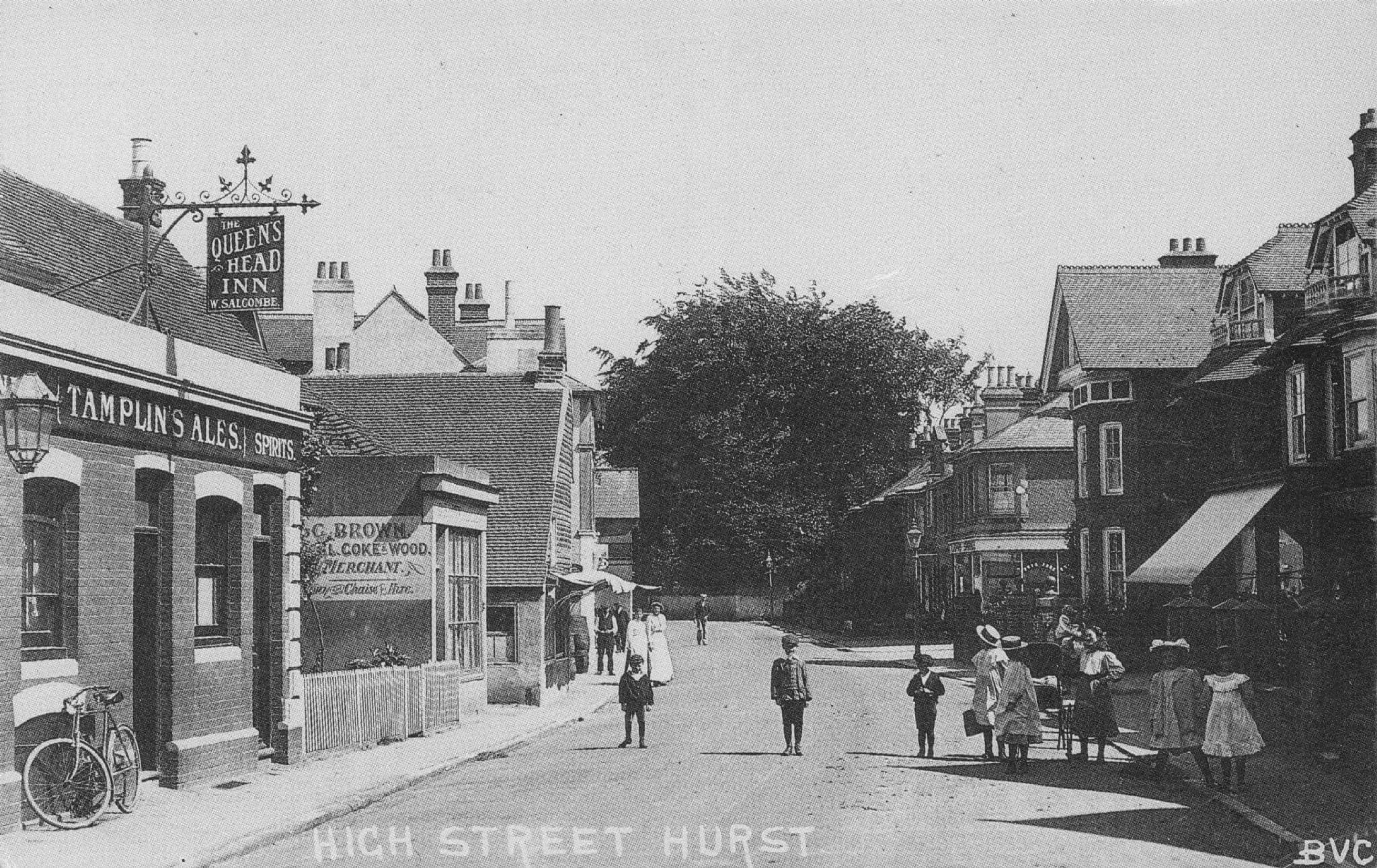 Tamplin 1907 Ales at Queens Head Inn Poacher Hurst Sussex Postcard