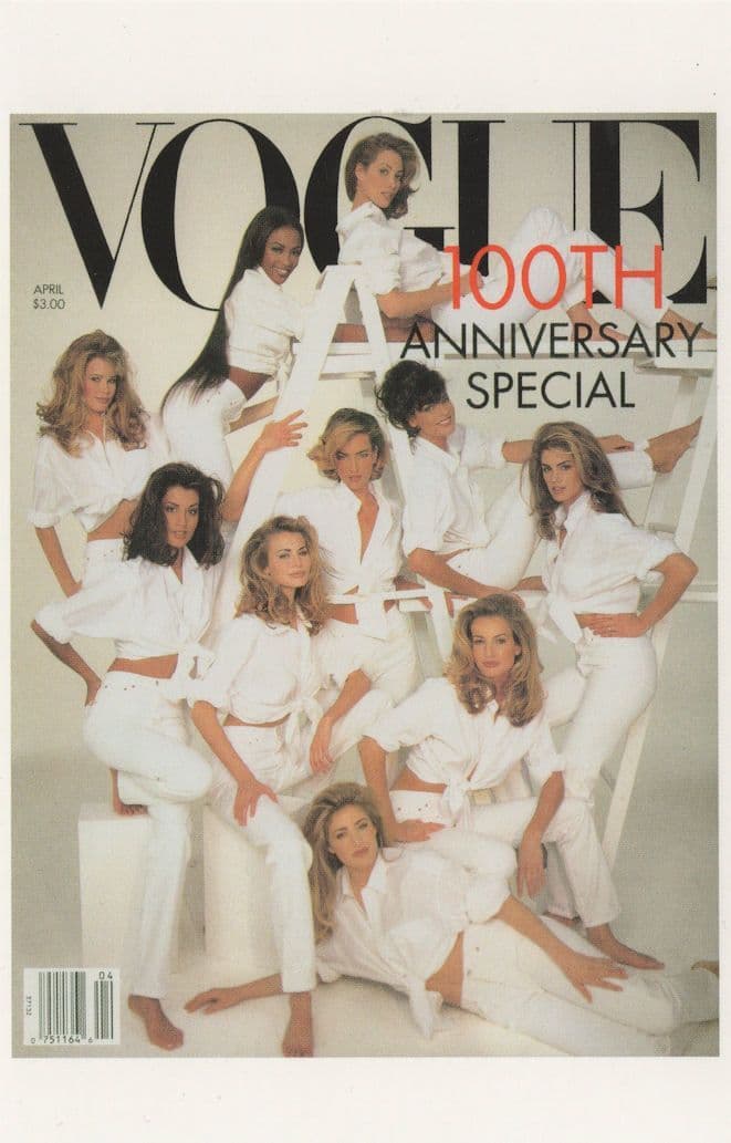Tatjana Patitz Cindy Crawford Karen Mulder Claudia Schiffer Photo Postcard
