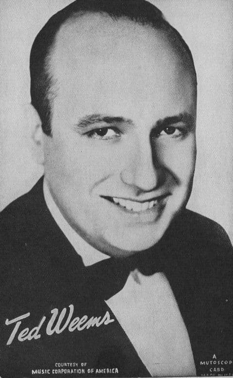 Ted Weems Big Band Jazz Leader Printed Signed Vintage Postcard