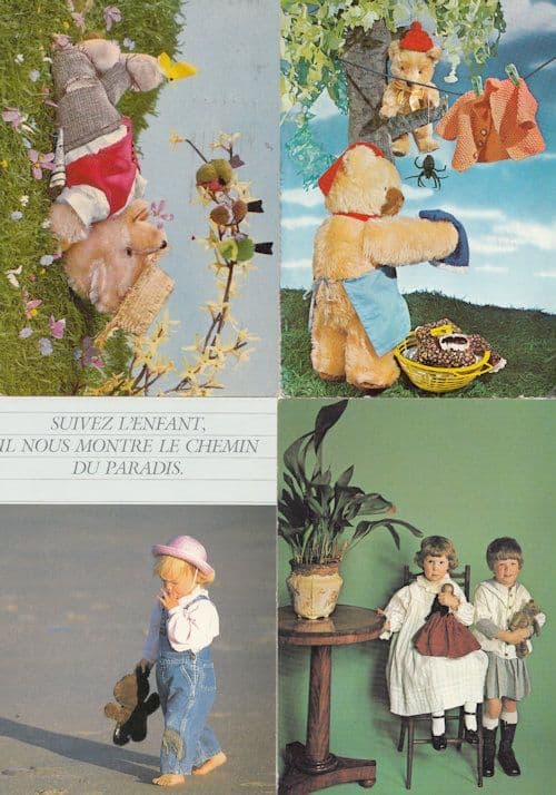 Teddy Bears & Children 4x Postcard s