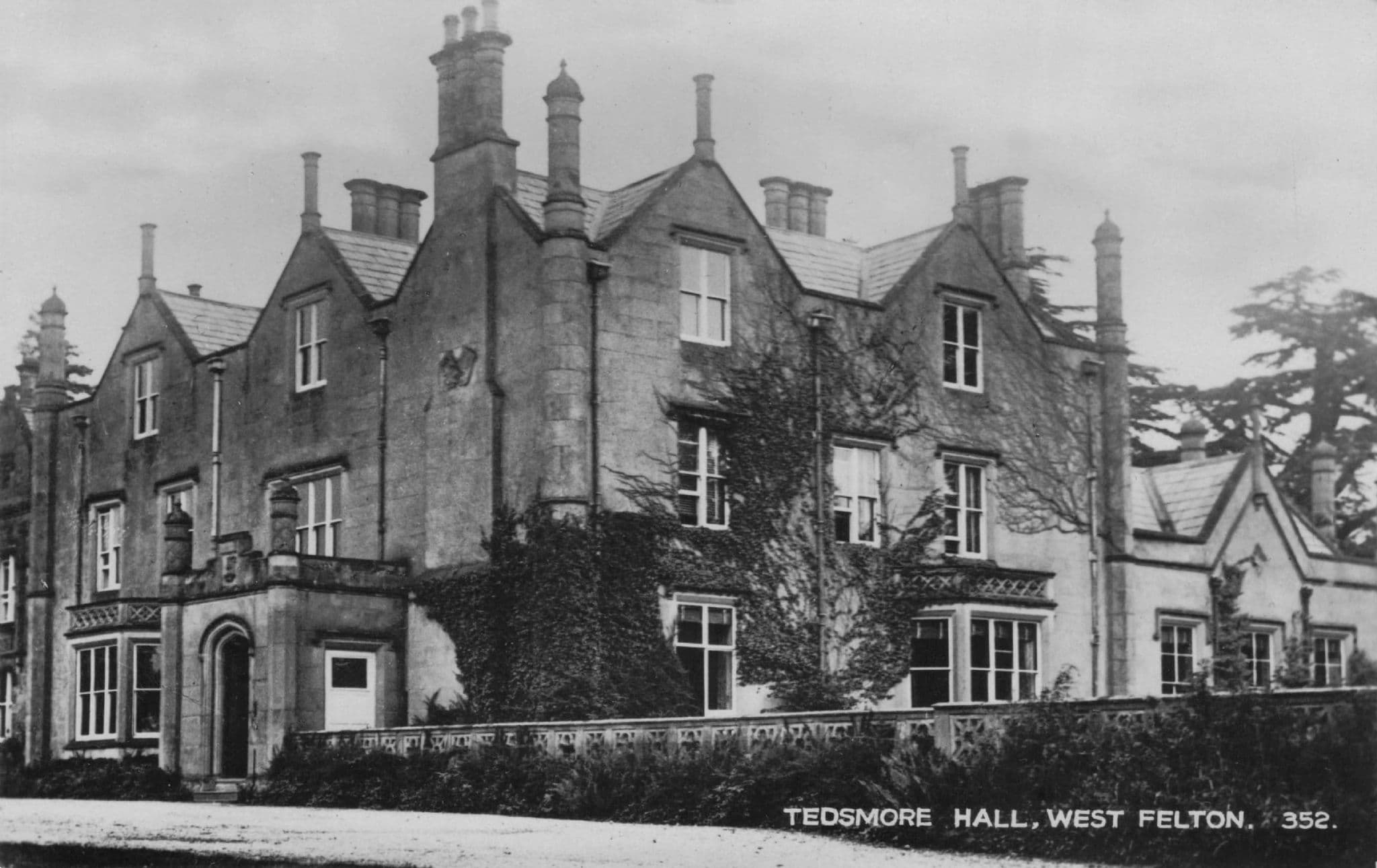 Tedsmore Hall West Felton Shropshire Antique Real Photo Postcard