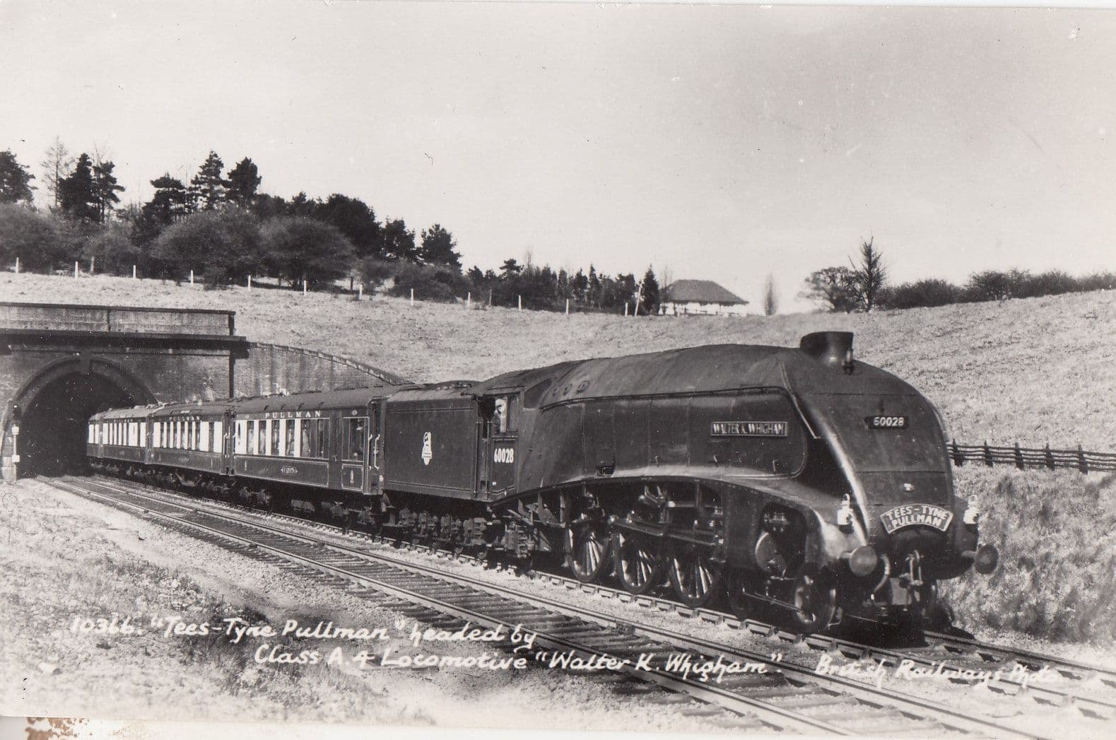 Tees Tyne Pullman Walter Wigham Class A Locomotive RPC Train Postcard