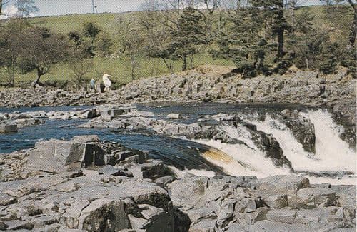 Tees Valley Durham River Wynch Bridge Rare Postcard