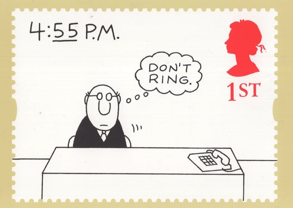 Telephone Dont Ring Charles Barsotti Comic RMPQ Stamp Postcard