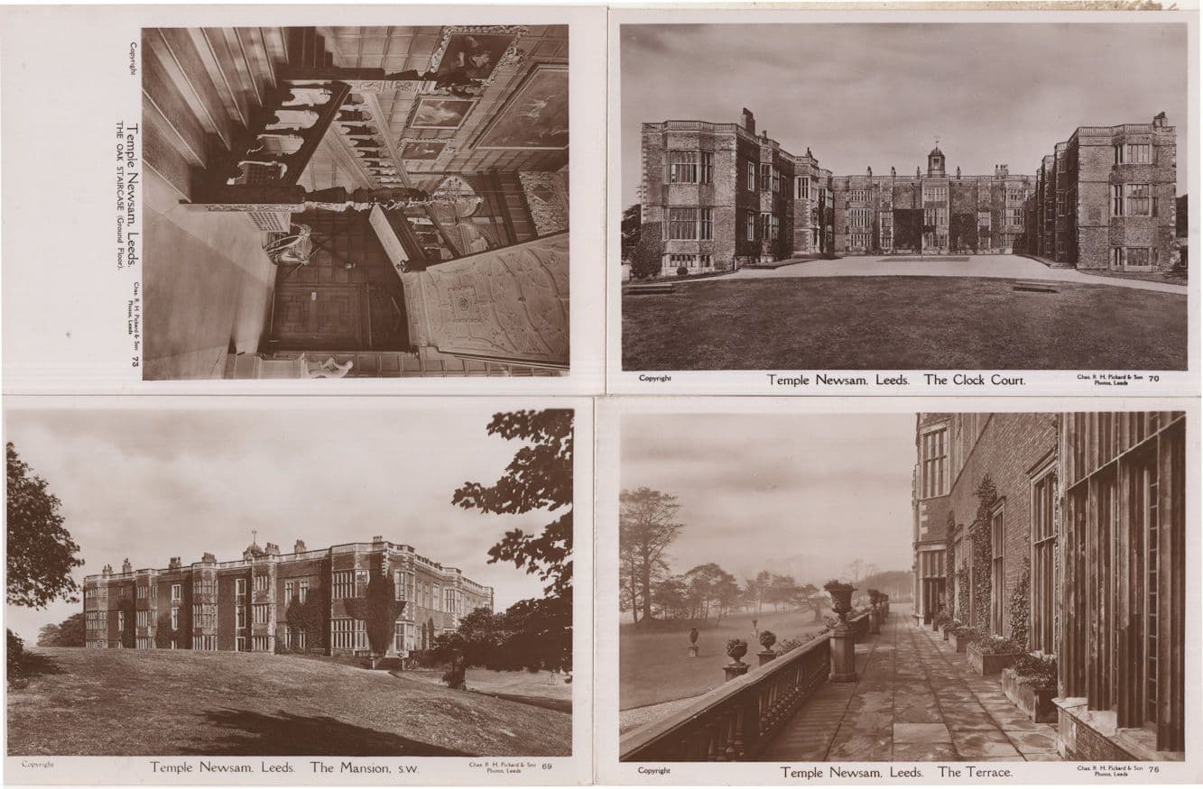 Temple Newsam House Leeds Clock 4x Stunning Old RPC Postcard s