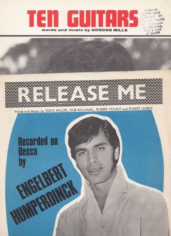 Ten Guitars Engelbert Humperdinck 1970s Sheet Music