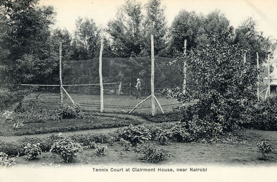 Tennis Court Clairmont House Nairobi Africa Antique Postcard