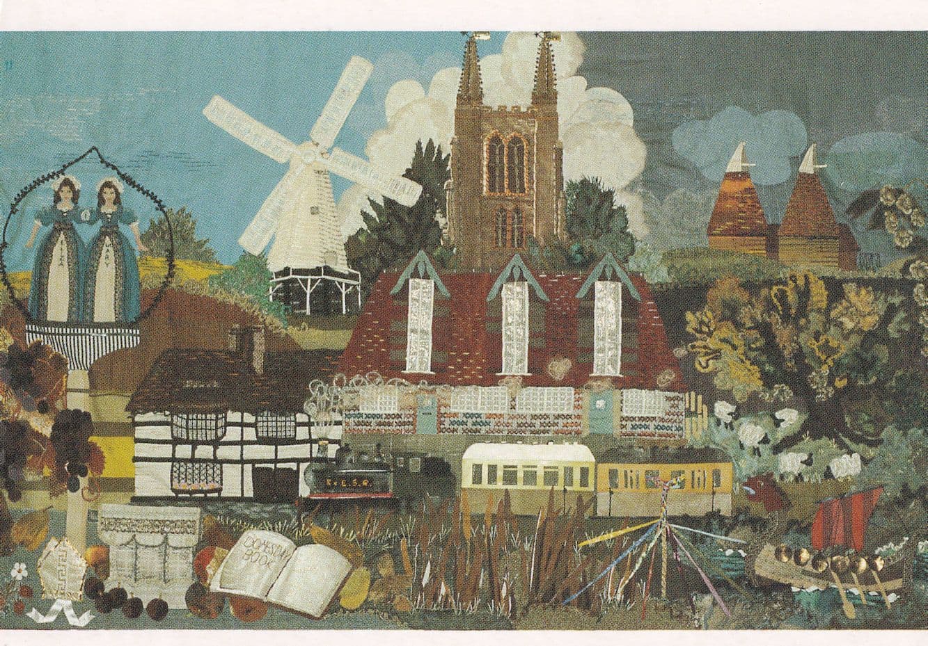 Tenterden Kent Collage Disabled Members Crafts 1983 Postcard