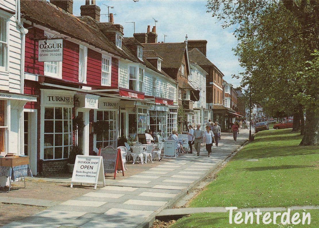 Tenterden Kent Turkish Restaurant by Book Shop Store Postcard