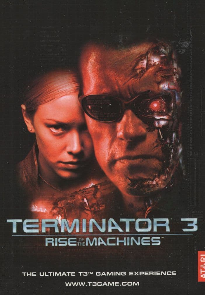Terminator 3 Arnold Schwarzenegger PC PS2 Game Advertising Postcard
