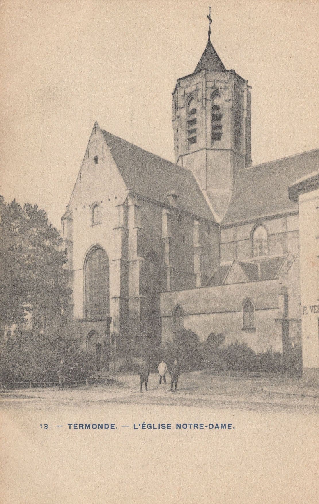 Termonde Eglise Notre Dame Belgium Old Postcard