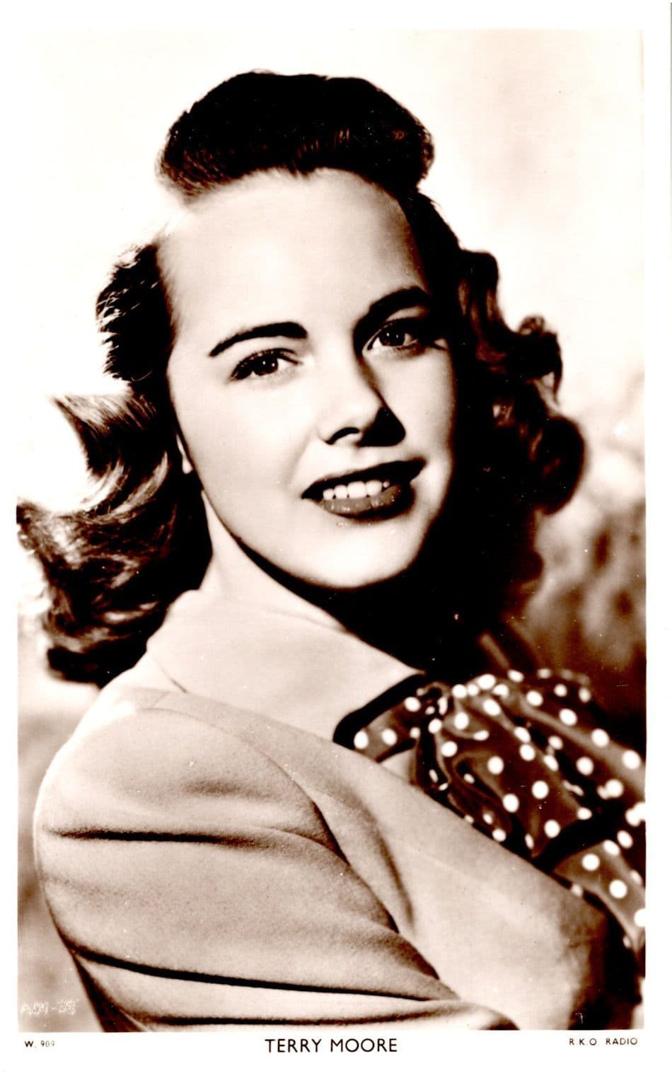 Terry Moore Picturegoer Magazine Rare Plain Back Photo Postcard