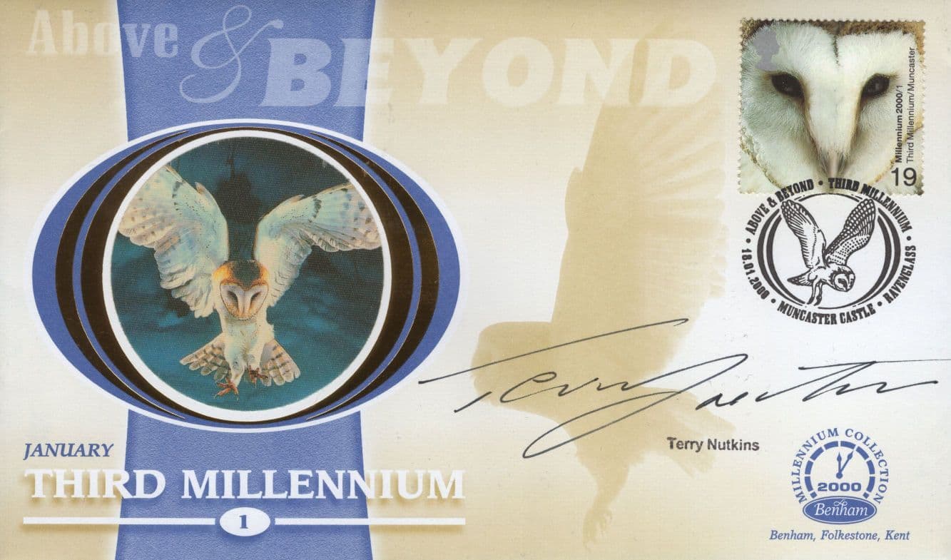 Terry Nutkins Animal Magic TV Show Presenter Owl Hand Signed FDC