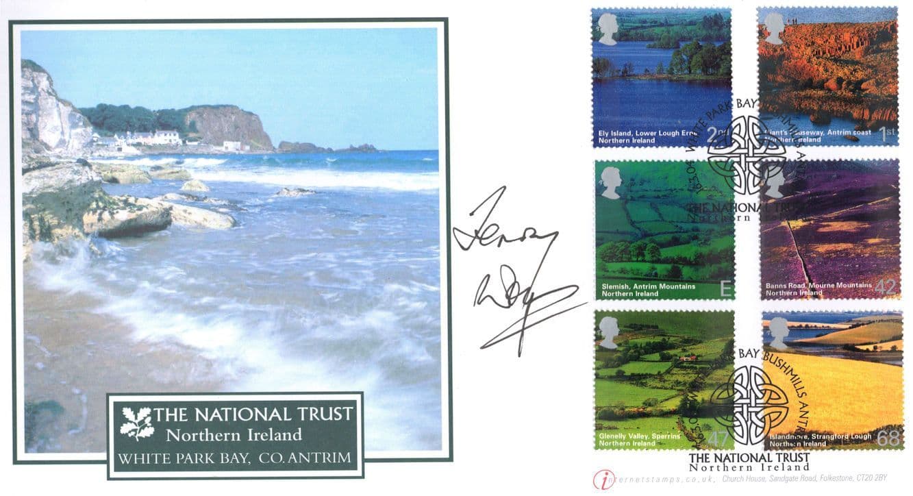 Terry Wogan White Park Bay Ireland Co Antrim Hand Signed FDC