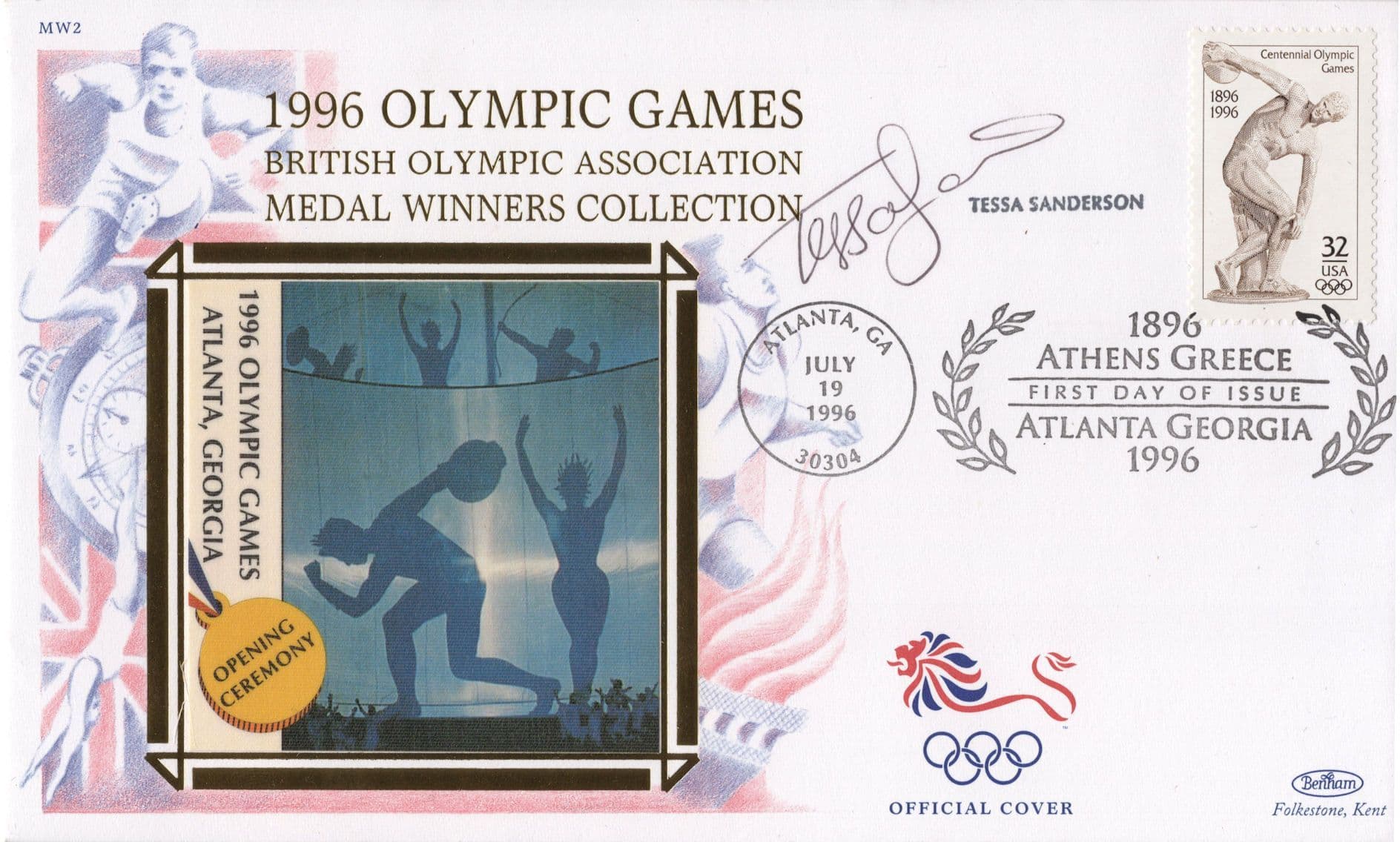 Tessa Sanderson Olympic Games Athlete Hand Signed FDC