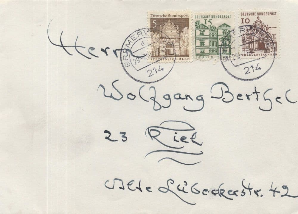 Tetjus Tugel German Painter Old Artist Official Hand Signed 2x Autograph Envelope
