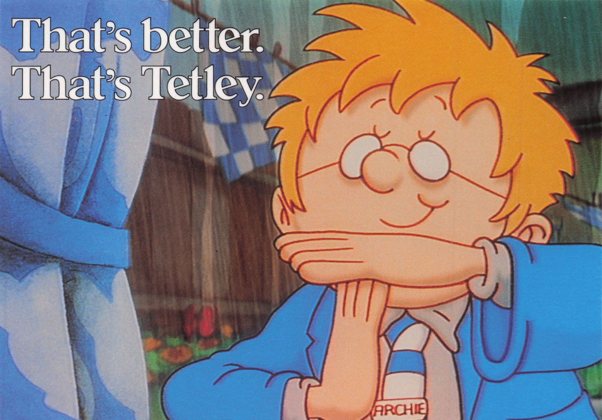 Tetley Tea Bags Archie Factory Worker Advertising Postcard