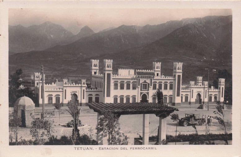 Tetuan Estacion Del Ferrocarril Morocco Old Postcard