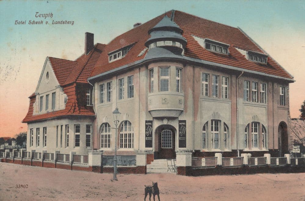 Teupitz am See Hotel Schenk von Landsberg German Old Postcard