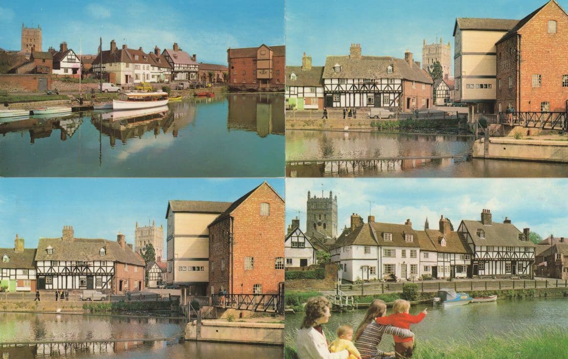 Tewkesbury Gloucester River 4x 1970s Waterside Postcard s