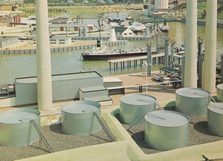 Texaco Petrol Milford Haven Miniature Model Dorset 1970s Postcard