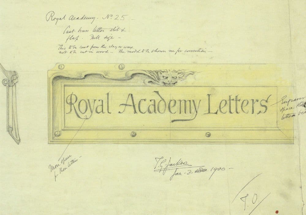 TG Jackson 1889 Painting Of Royal Academy Of Arts Letter Box Postcard