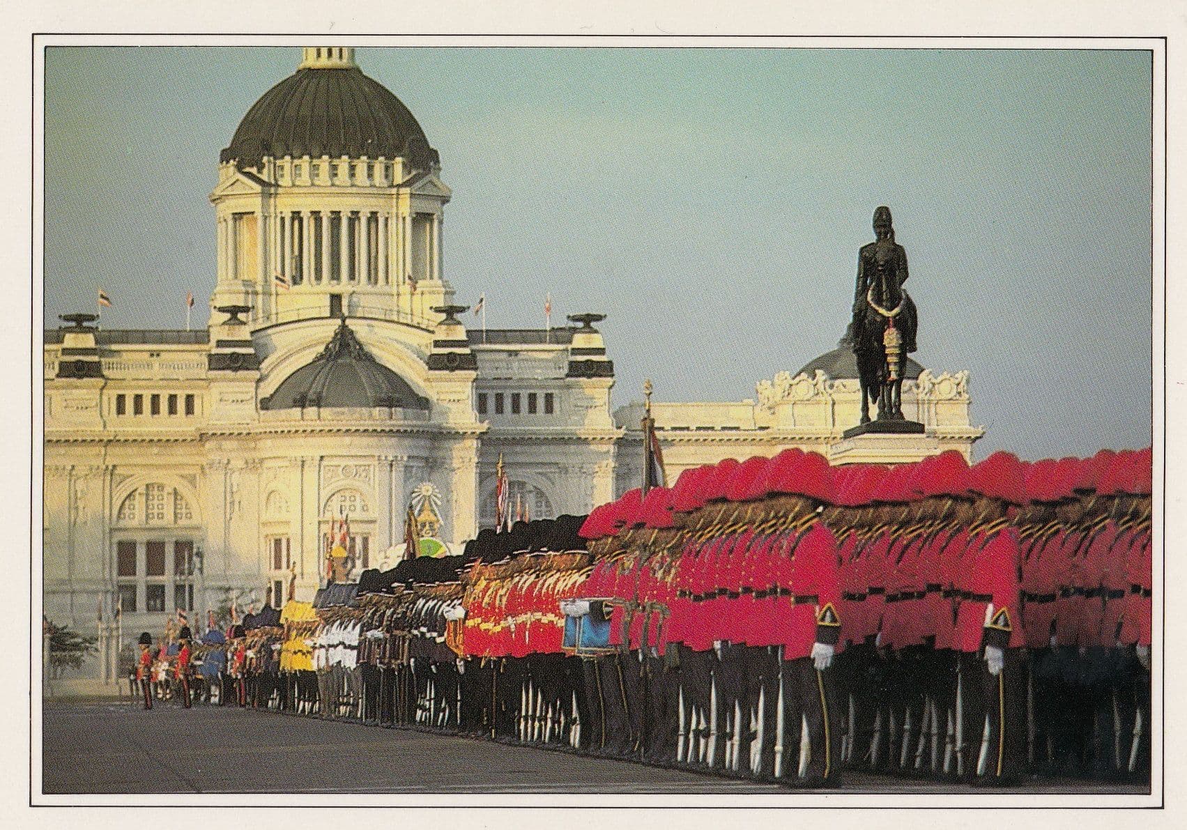 Thailand Royal Military Guard Trooping The Colour Ceremony Postcard