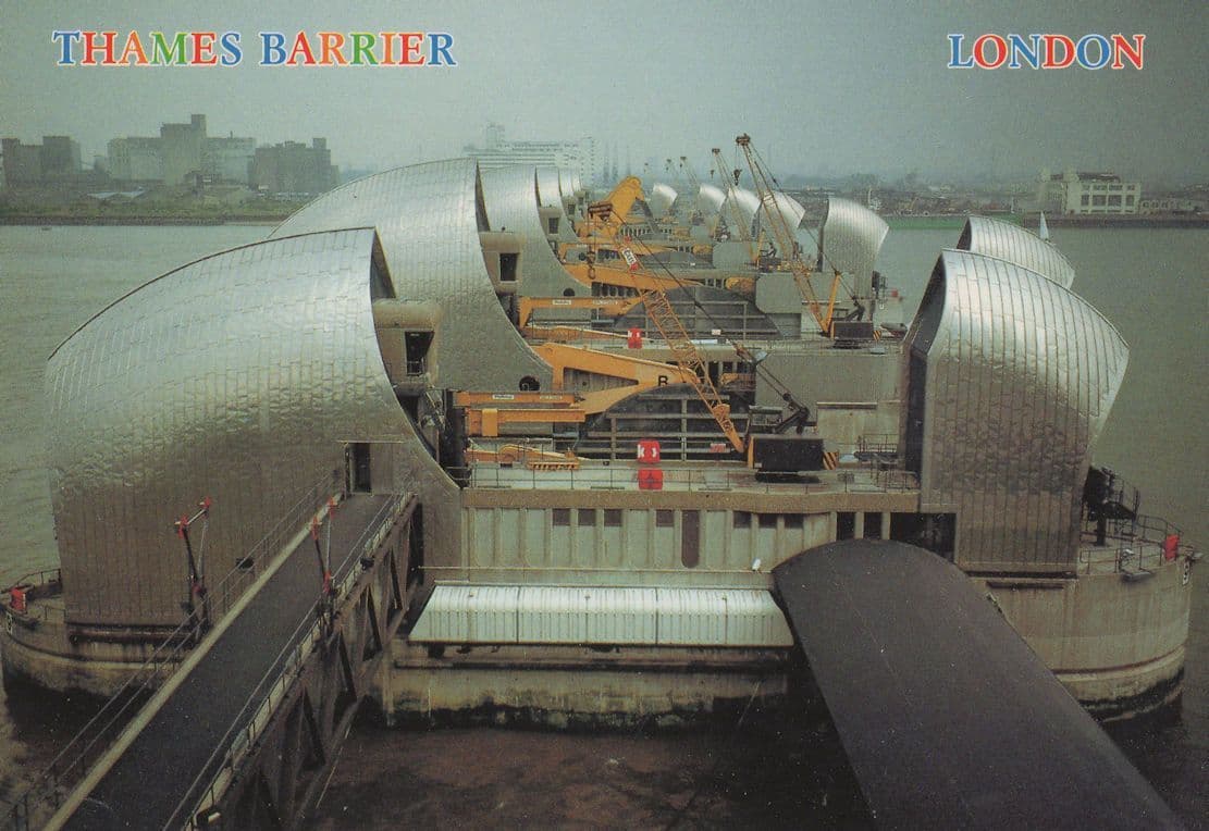 Thames River Barrier London Postcard