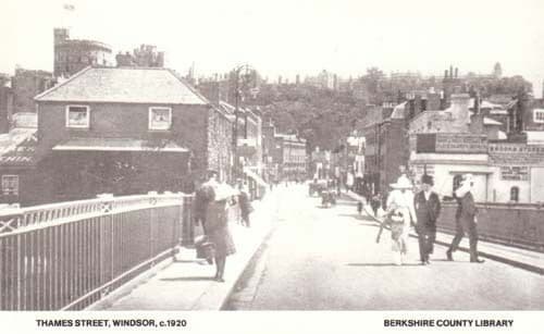 Thames Street Windsor Berkshire Old 1920 Photo Postcard