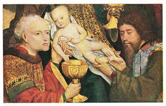 The Adoration Of The Kings Liesborn Rare London Gallery Art Painting Postcard