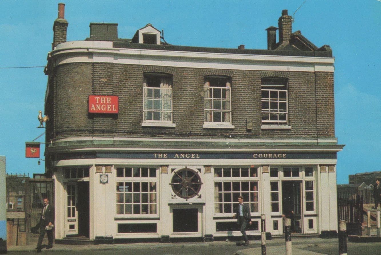 The Angel Pub SE16 London Captain Cook Rare 1970s Postcard