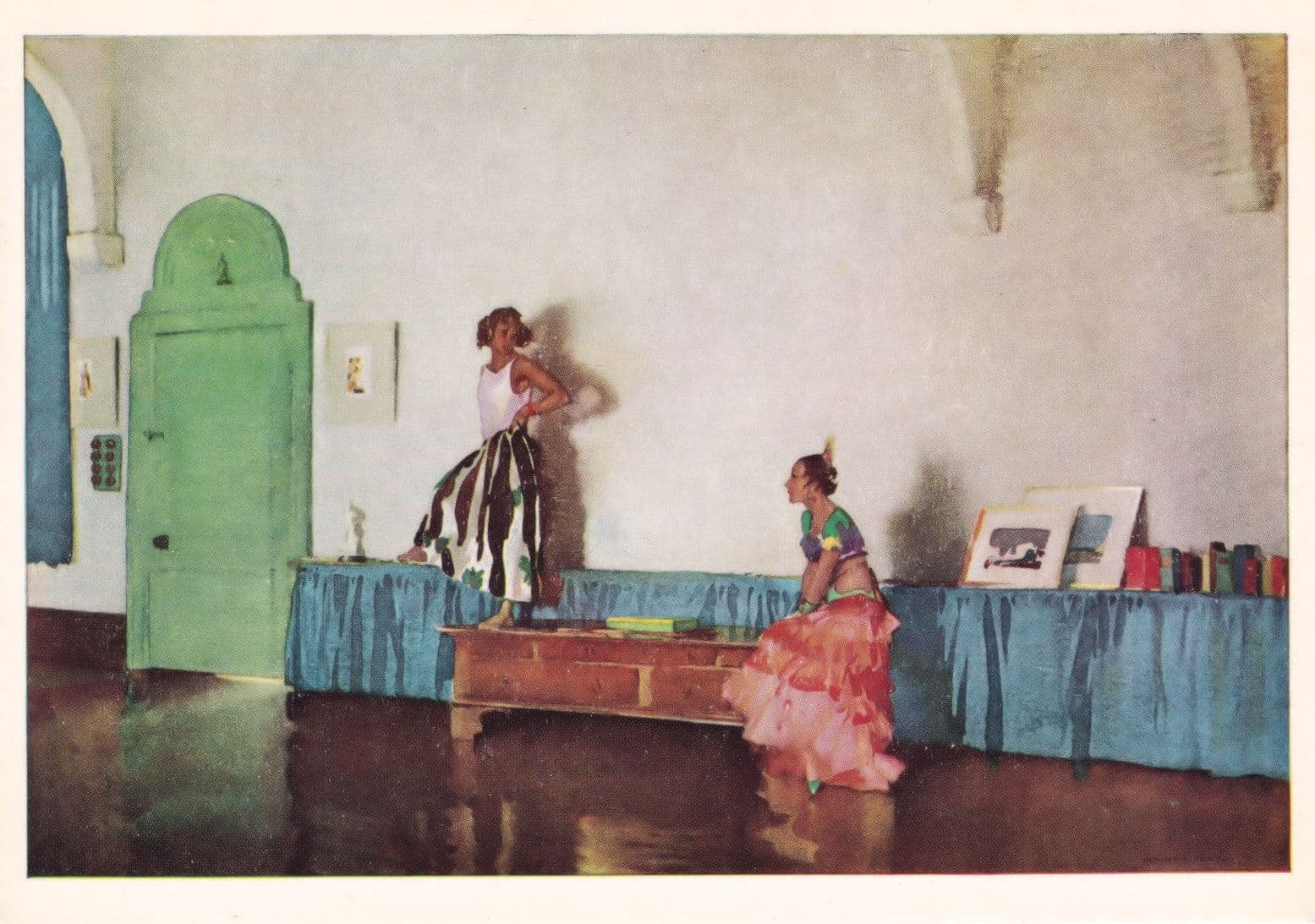 The Artists Studio William Flint Painting Medici Postcard