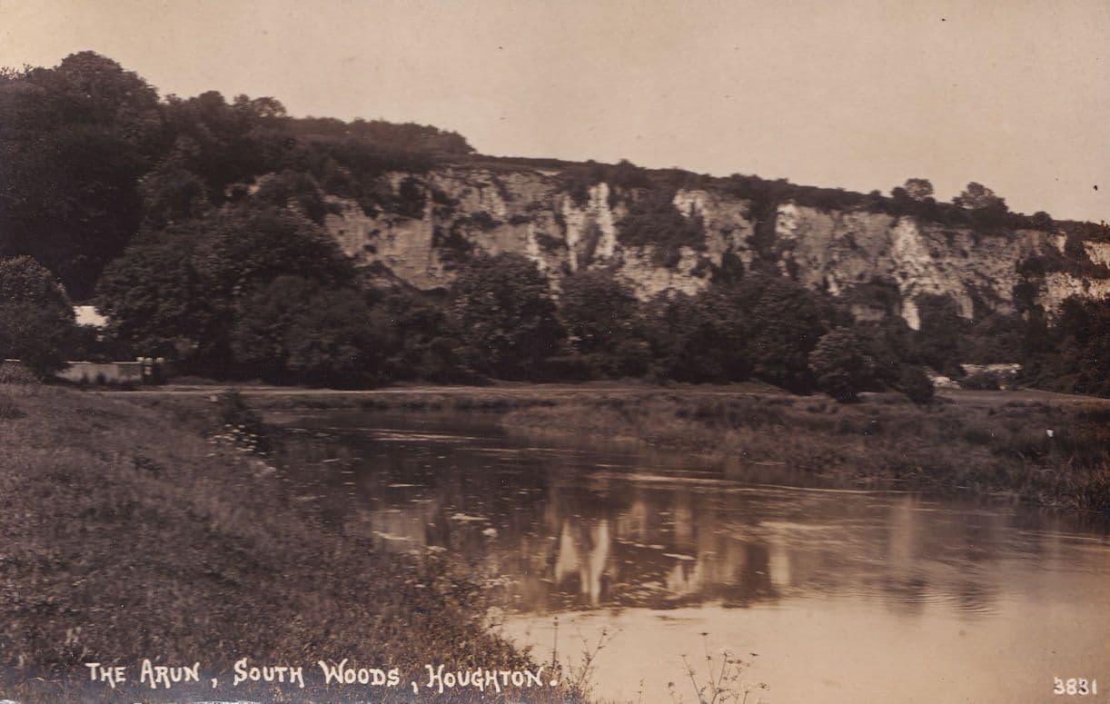 The Arun South Woods Houghton Sussex Antique Real Photo Postcard
