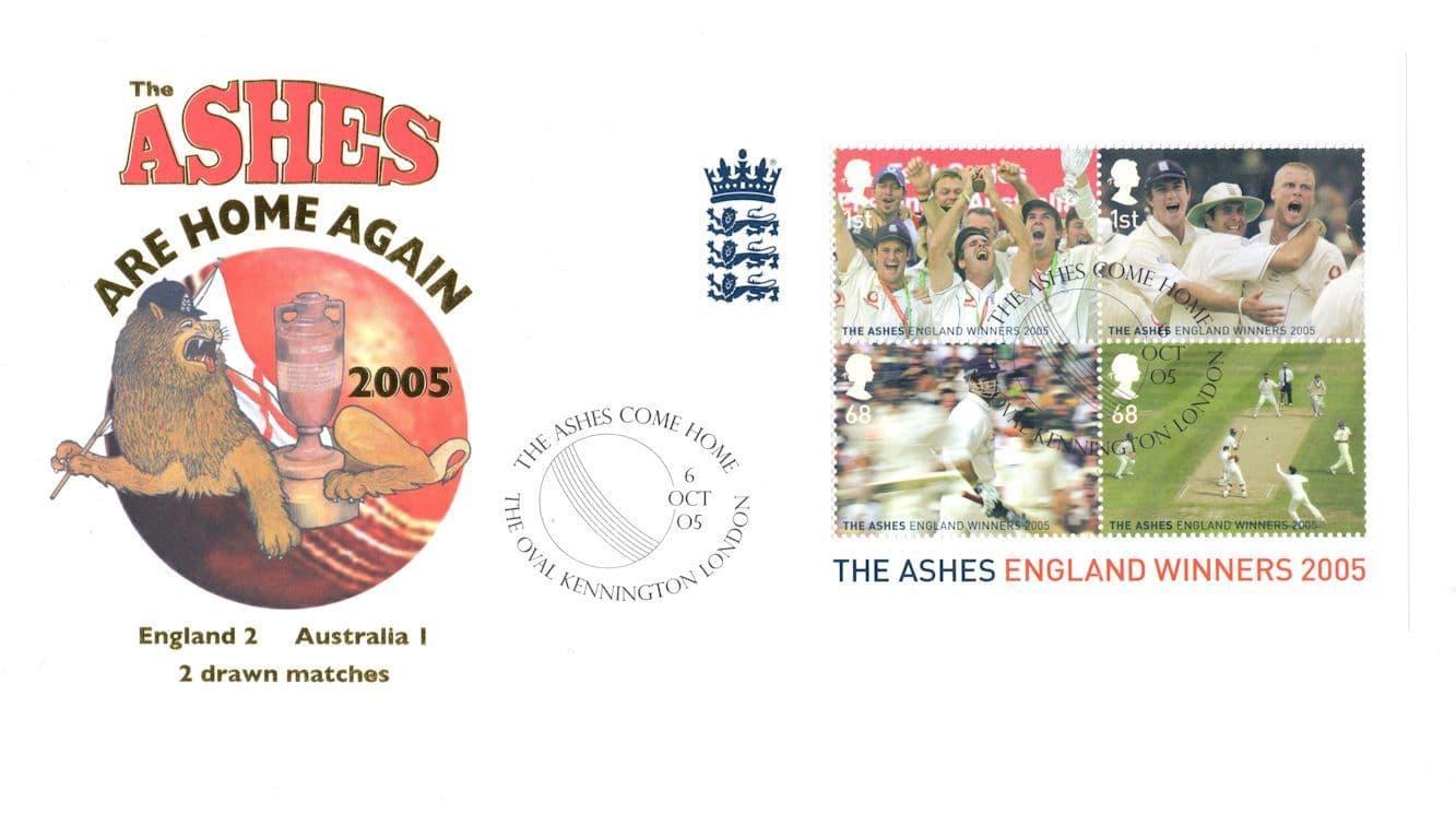 The Ashes Are Home Again Cricket 2005 Rare First Day Cover FDC