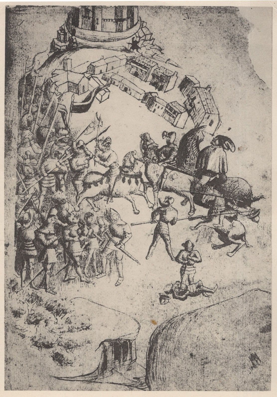 The Battle Of Bannockburn Corpus Christi Cambridge Postcard