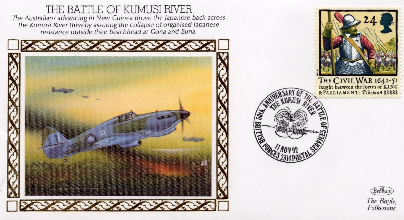 The Battle Of Kumusi River New Guinea WW2 Benham Military First Day Cover