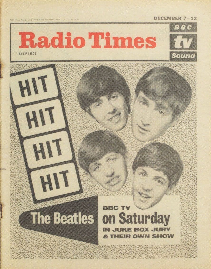 The Beatles Paul McCartney John Lennon Show Radio Times Postcard