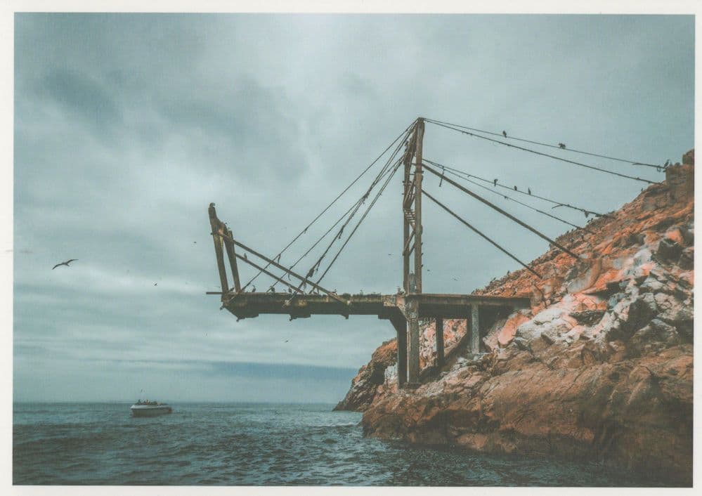 The Birds On Telegraph Pole Bridge Alfred Hitchcock Style Postcard