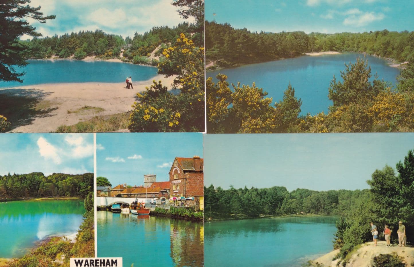The Blue Pool Wareham Dorset 4x 1970s Postcard s